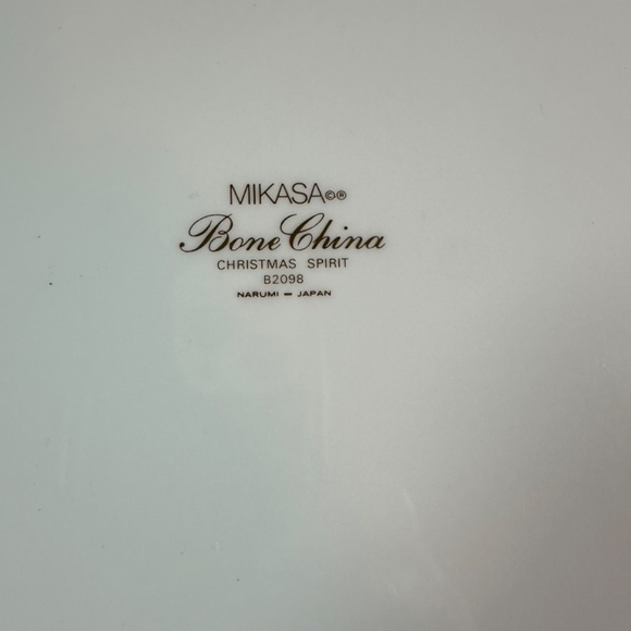 Mikasa Bone China Cake Plate Christmas Spirit B2098 Plate - Picture 6 of 8